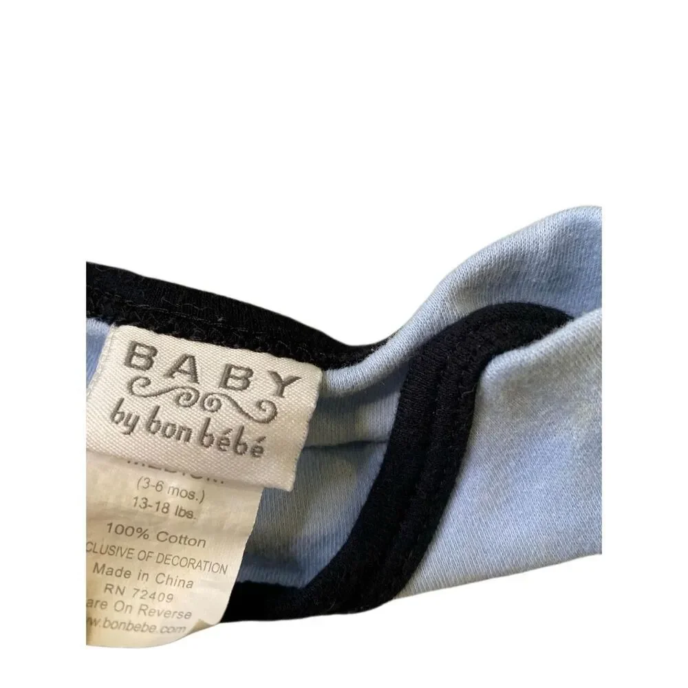 Lot of 4 Baby Gap Carter’s Baby Boy Pajama Shirt Bundle 3-6M Blue Animal Striped